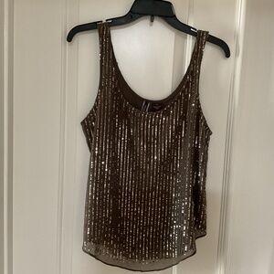 Grey sparkly tank top